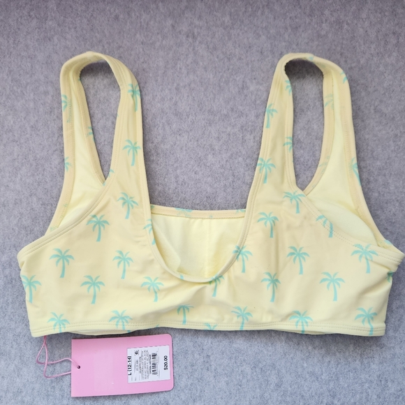 Stoney Clover Lane x Target NWT Palm Trees Bralette Bikini Top Size  L (12-14) - Picture 5 of 8